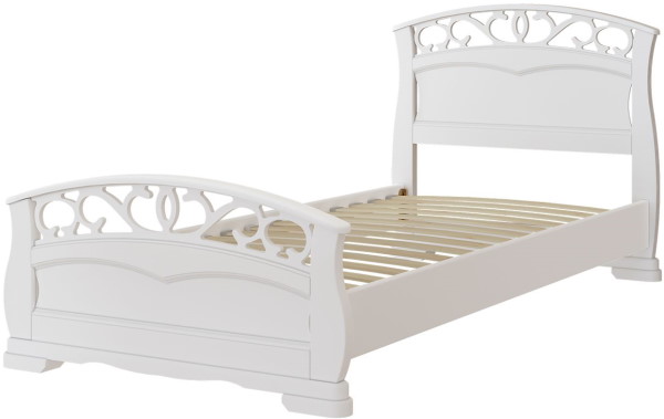 Фото Кровать односпальная Грация-1 (СМ 90х200) без основания с универсальными царгами от производителя Браво-мебель в Саках по цене 18&nbsp;520 ₽