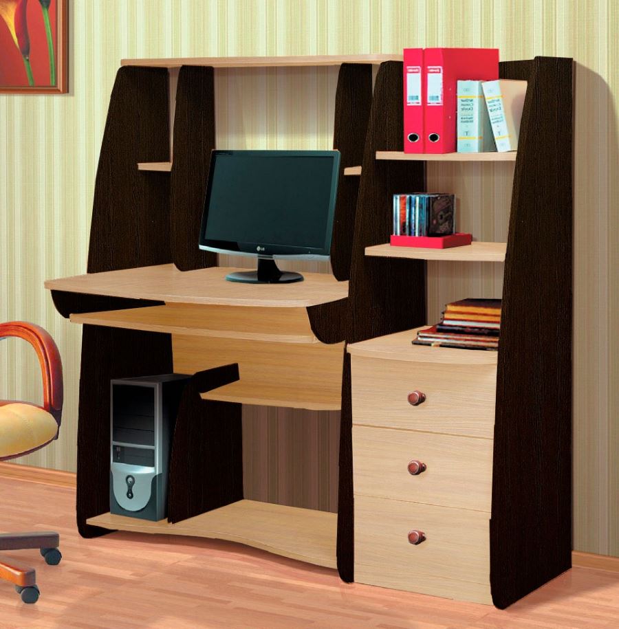 Фото Стол компьютерный СК 1  в Саках по цене 9 590 ₽ от производителя Фант-мебель, код товара 2000001242438, 2000001242445, 2000001242452 шт Фото Стол компьютерный СК 1  от производителя Фант-мебель в Саках по цене 9 590 ₽