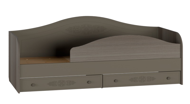 Фото Кровать односпальная Ассоль плюс АС-10 (СМ 80х200) комплектуется настилом от производителя Компасс в Саках по цене 27 800 ₽