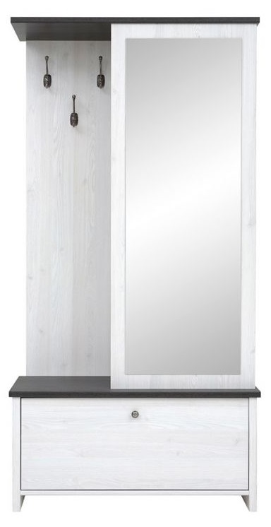 Фото Шкаф с вешалкой Порто PPK/95 от производителя Black Red White (БРВ) в Саках по цене 19 180 ₽