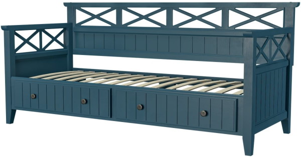 Фото Кровать односпальная Амелия (СМ 80х200) с выдвижными ящиками, без основания с универсальными царгами от производителя Браво-мебель в Саках по цене 29&nbsp;730 ₽