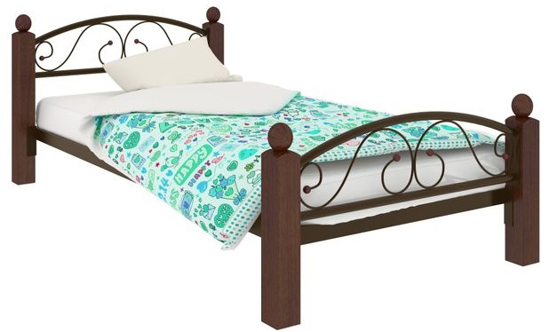 Фото Кровать односпальная Вероника Lux Plus (СМ 120х190) трубка металл от производителя Милсон в Саках по цене 19 800 ₽