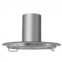 Вытяжка островная Tees 90 (900х900хh650(985)) (Материал Металл/Стекло , Цвет Металлик/Прозрачный) в Саках от производителя 