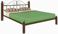 Фото derevyannye-krovati кровать двуспальная диана lux (см 140х200) трубка металл производитель Милсон