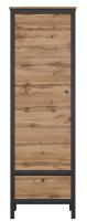 Шкаф Loft REG1D1S (дуб вотан, дуб вотан-черный (Black Red White (БРВ)) ) в Саках от производителя в интернет магазине Планета Комфорта Шкаф Loft REG1D1S (дуб вотан, дуб вотан-черный (Black Red White (БРВ)) ) в Саках от производителя