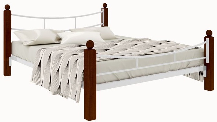 Фото Кровать двуспальная София Lux Plus (СМ 180х200) трубка металл от производителя Милсон в Саках по цене 22 140 ₽