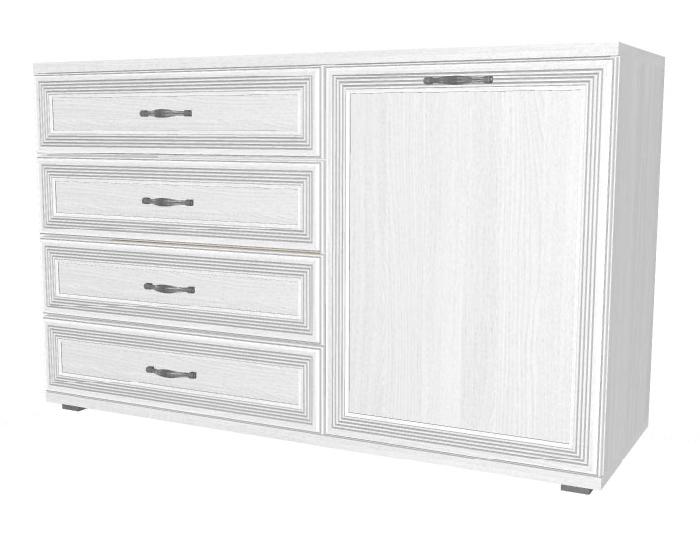 Тумба-комод комбинированный Карина ТБ-1015  (снежный ясень (Лером) )