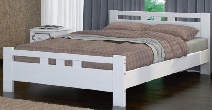 Кровать односпальная Вероника-2 (СМ 90х200) без основания с универсальными царгами ( 90х200 , дерево , белый античный , без подъемного мех. , без ящиков , без матраса (Браво-мебель) )