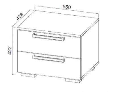 Фото Тумба прикроватная Лагуна-2 в Саках по цене 4 200 ₽ от производителя SV-мебель, код товара 2000001748985, 2000002426448 шт Фото Тумба прикроватная Лагуна-2 от производителя SV-мебель в Саках по цене 4 200 ₽