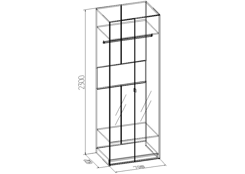 Фото Шкаф Bauhaus-8 (80) с зеркалами двухдверный в Саках по цене 18 210 ₽ от производителя Глазов, код товара 2000001538852, 2000001538869 шт Фото Шкаф Bauhaus-8 (80) с зеркалами двухдверный от производителя Глазов в Саках по цене 18 210 ₽