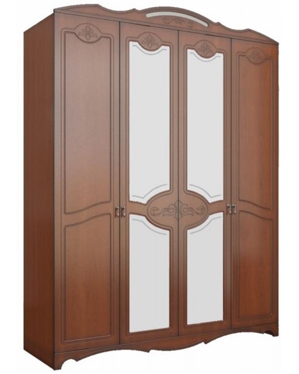 Фото Шкаф Лотос лакированный ШР-4 (178) четырехдверный от производителя Браво-мебель в Саках по цене 55&nbsp;190 ₽