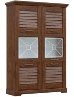 Шкаф низкий со стеклом Кантри  в интернет магазине Планета Комфорта Фото spalnya-modulnaya-kantri шкаф низкий со стеклом кантри  производитель СБК