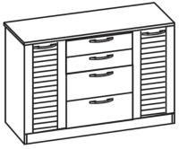 Комод комбинированный Прованс (дуб апрельский (Глория (Ставрополь Мебель)) ) в Саках от производителя 