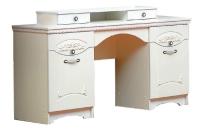 Стол туалетный Ольга-10  (лдсп, лдсп-белый,  белый, жемчужный ясень (Фант-мебель) ) в Саках от производителя 