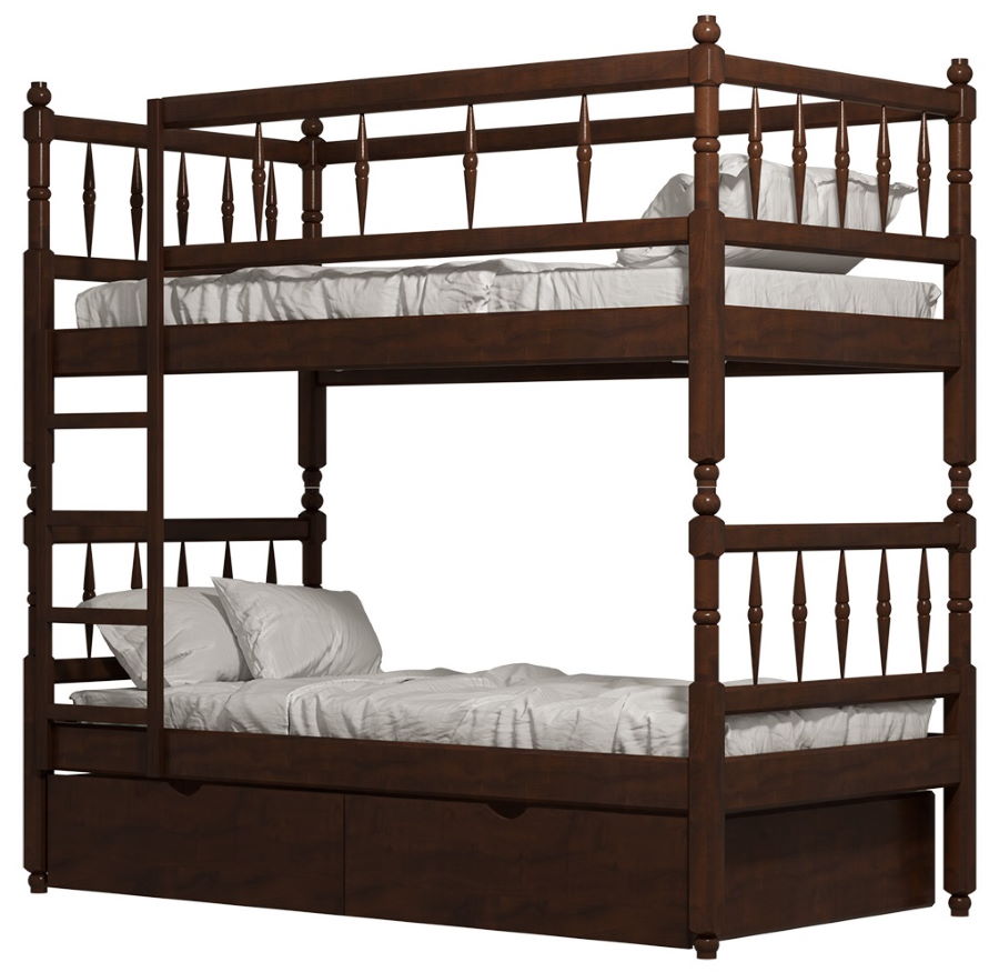 Фото Кровать двухъярусная №2 (СМ 80х190) с основанием от производителя Фант-мебель в Саках по цене 37 680 ₽