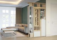 Шкаф-перегородка Венеция (дуб ривьера-рамух белый (Гранд Кволити) ) в Саках от производителя 