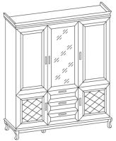 Фото raspashnoy-shkaf шкаф ванесса (187) трехдверный производитель Ставрополь Мебель