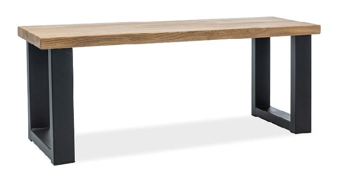 Стол обеденный Signal Umberto (1,5) (металл, шпон-дуб,  черный (Signal) )