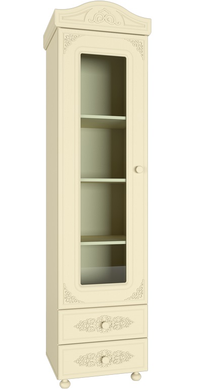 Фото Шкаф-пенал со стеклом Ассоль плюс АС-1  от производителя Компасс в Саках по цене 27&nbsp;850 ₽