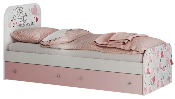 Фото Кровать детская Малибу КР-10 Light (СМ 80х186) с ящиками от производителя БТС  в Саках по цене 12 740 ₽