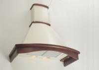 Вытяжка купольная Gretta (M) 90 (900х535хh895(1125)) (Материал Металл/Дерево , Цвет Бежевый/Орех) в Саках от производителя 