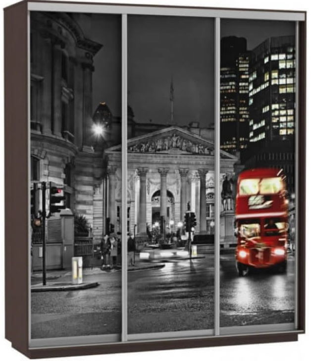 Фото Шкаф-купе Экспресс Трио Фото (1,8х0,6х2,2 - 3 двери) от производителя Мебельная компания Е1 в Саках по цене 44&nbsp;410 ₽