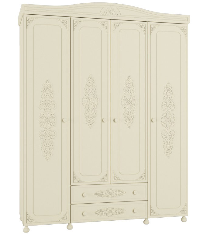 Фото Шкаф Ассоль плюс АС-28 (173) четырехдверный от производителя Компасс в Саках по цене 71&nbsp;310 ₽