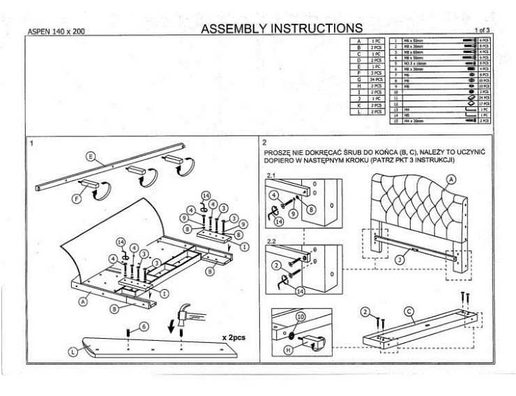 Фото Кровать двуспальная Signal Aspen (СМ 180х200) c ортопедическим основанием от производителя Signal в Саках по цене 81 330 ₽