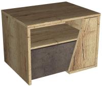 Тумба прикроватная Стреза (дуб галифакс натуральный, дуб галифакс натуральный-бетон чикаго темно-серый (СБК) ) в Саках от производителя 