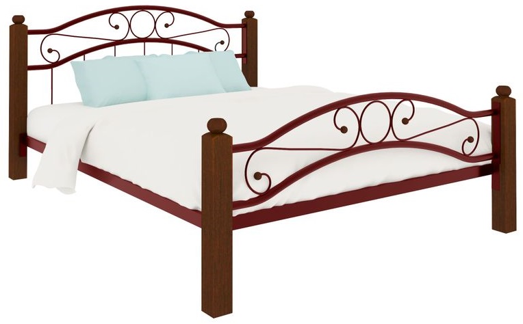 Фото Кровать двуспальная Надежда Lux Plus (СМ 140х200) трубка металл от производителя Милсон в Саках по цене 21 910 ₽