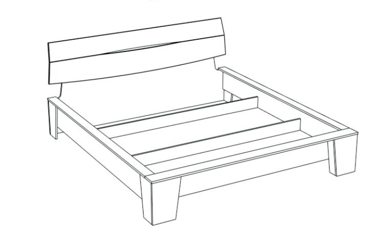 Фото Кровать двуспальная Стреза NEW (СМ 180х200) без основания от производителя СБК в Саках по цене 8 460 ₽