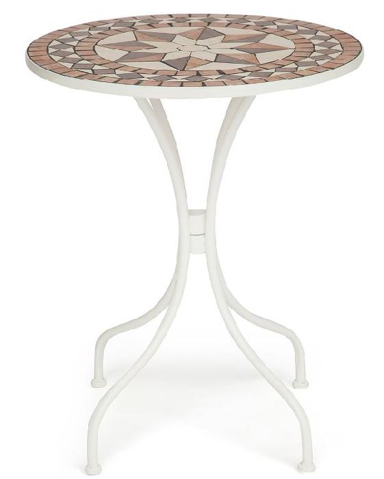 Стол кованый Ромео (Romeo)  (металл окрашенный, металл-плитка-мозаика-звезда,  слоновая кость (Tetchair) ) Стол кованый Ромео (Romeo)  (металл окрашенный, металл-плитка-мозаика-звезда,  слоновая кость (Tetchair) )