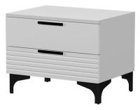 Тумба прикроватная Брента (белый снег, лак белый (Браво-мебель) ) в Саках от производителя 