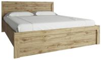 Кровать двуспальная Дорсет (Doorset) (СМ 160х200) с основанием ( 160х200 , ЛДСП , дуб наварра , без подъемного мех. , без ящиков , без матраса (Анрэкс) ) в Саках от производителя 