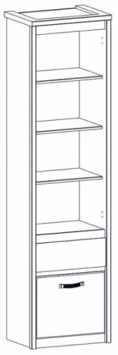 Фото Шкаф открытый 1D1S Прованс (Provence) от производителя Анрэкс в Саках по цене 15 020 ₽