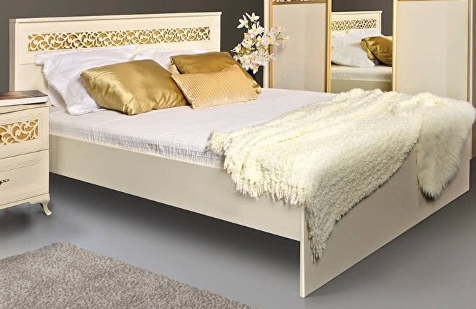 Фото Кровать двуспальная Ливадия Л8э без мягкого элемента (СМ 160х200) без основания от производителя Заречье в Саках по цене 10 600 ₽