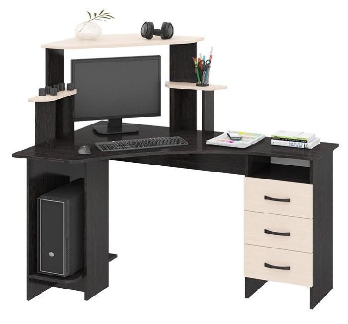 Стол компьютерный Бумеранг-3Н(М) (Л) (лдсп, лдсп-венге цаво,  венге цаво, дуб молочный (ТриЯ) ) Стол компьютерный Бумеранг-3Н(М) (Л) (лдсп, лдсп-венге цаво,  венге цаво, дуб молочный (ТриЯ) )