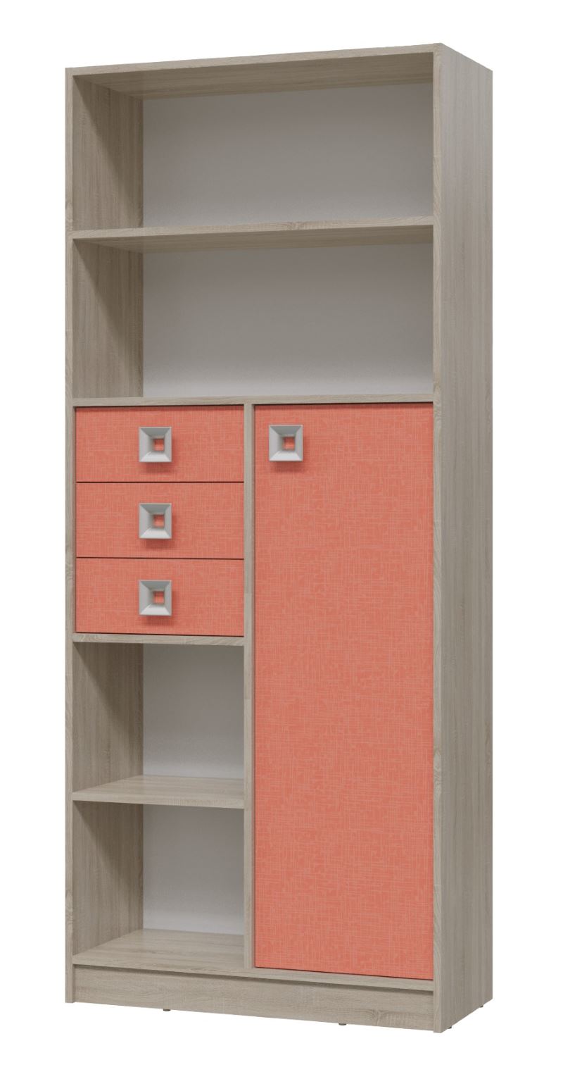 Фото Шкаф-стеллаж Сити с ящиками от производителя Гранд Кволити в Саках по цене 13&nbsp;560 ₽