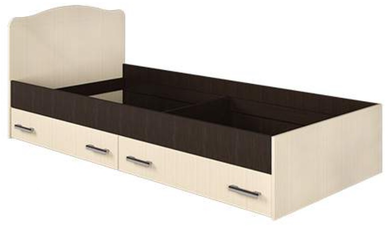 Фото Кровать односпальная с ящиками Светлана (СМ 90х190) без основания от производителя Мебель Маркет в Саках по цене 10&nbsp;300 ₽