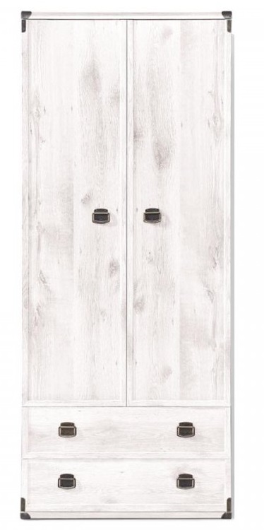 Фото Шкаф Индиана JSZFN2D2S (80) двухдверный (с полками) от производителя Black Red White (БРВ) в Саках по цене 28&nbsp;400 ₽