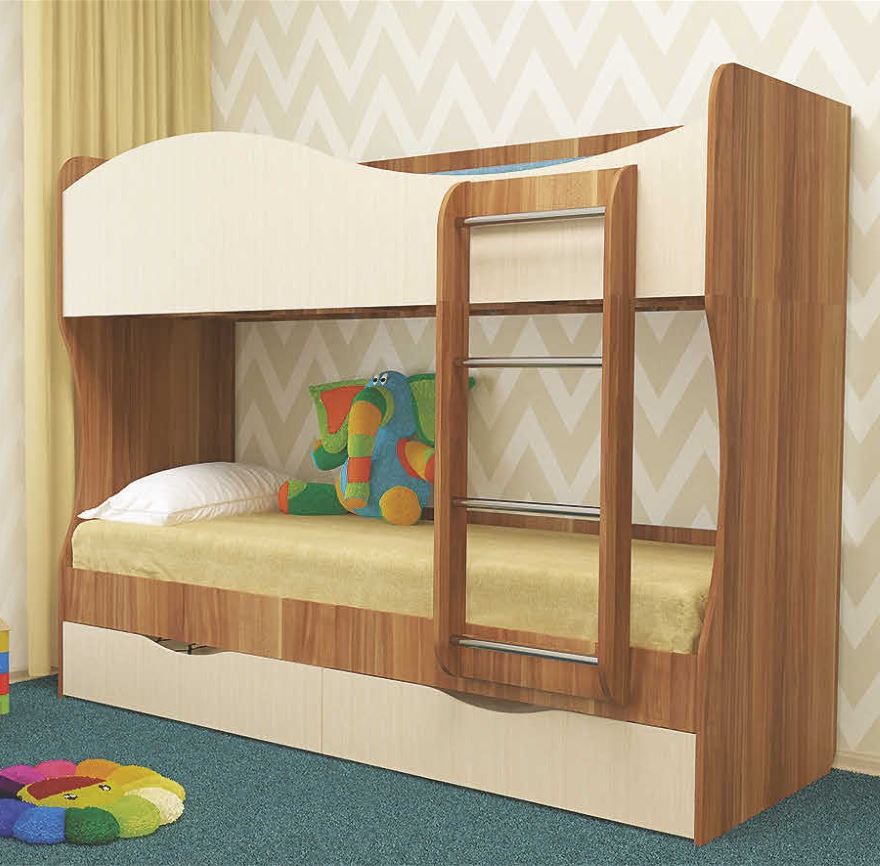 Фото Кровать 2-х ярусная Кузя (СМ 80х200) от производителя Пирамида в Саках по цене 20&nbsp;430 ₽