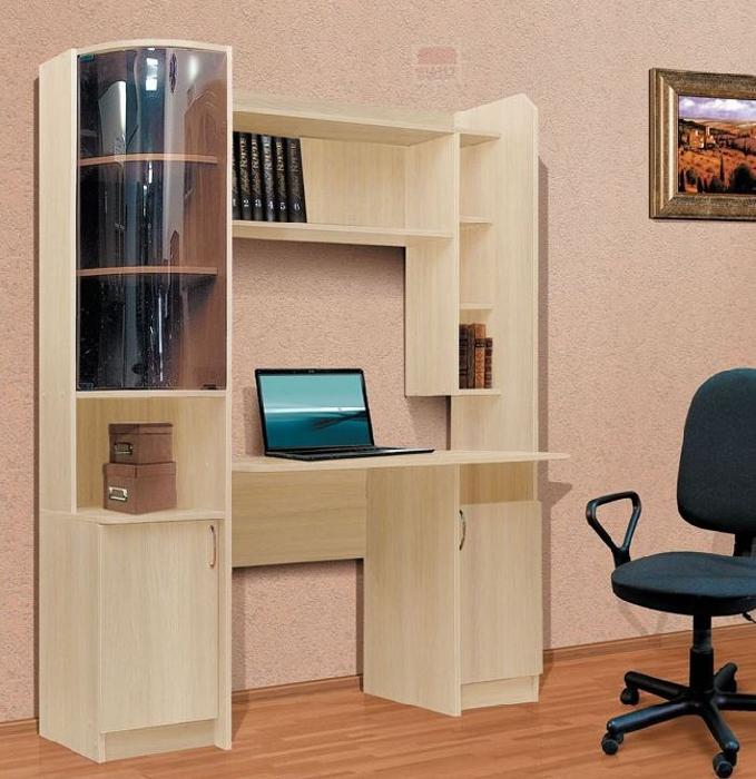 Стол компьютерный Омега-1  (лдсп, лдсп-дуб млечный,  дуб млечный, дуб млечный (Фант-мебель) )