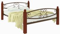 Фото derevyannye-krovati кровать двуспальная каролина lux plus (см 140х200) трубка металл производитель Милсон