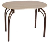 Стол обеденный Марсель (металл, мдф-ясень шимо темный,  медный антик (Бител) ) в Саках от производителя 