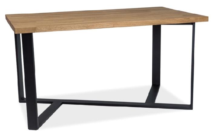 Стол обеденный Signal Bernardo (1,8) (металл, дерево-дуб натуральный,  черный (Signal) )