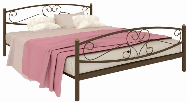 Фото Кровать двуспальная Каролина Plus (СМ 160х200) трубка металл от производителя Милсон в Саках по цене 14 360 ₽