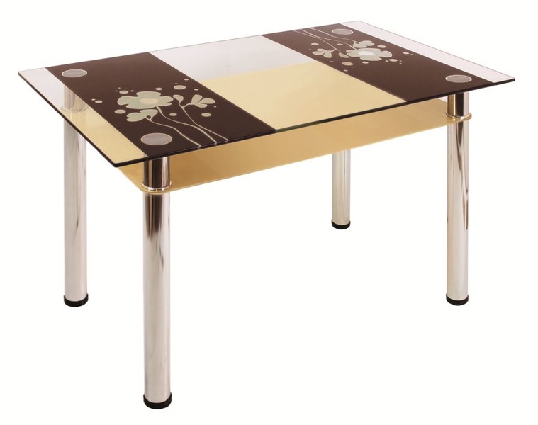 Фото Стол обеденный 3.7 с полкой  от производителя Мебель из стекла в Саках по цене 8 520 ₽