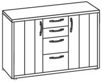 Фото mebel-dlya-gostinits комод комбинированный верди производитель Ставрополь Мебель