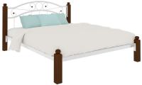 Фото derevyannye-krovati кровать двуспальная надежда lux (см 180х200) трубка металл производитель Милсон