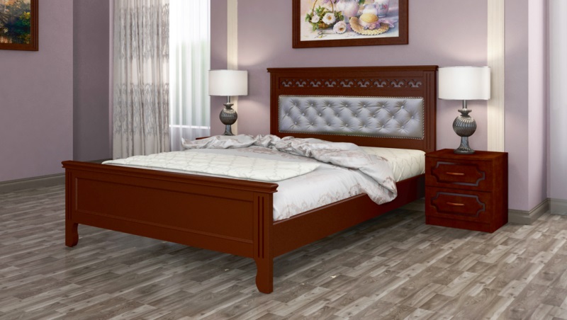 Фото Кровать двуспальная Грация (СМ 140х200) без основания с универсальными царгами от производителя Браво-мебель в Саках по цене 18 220 ₽